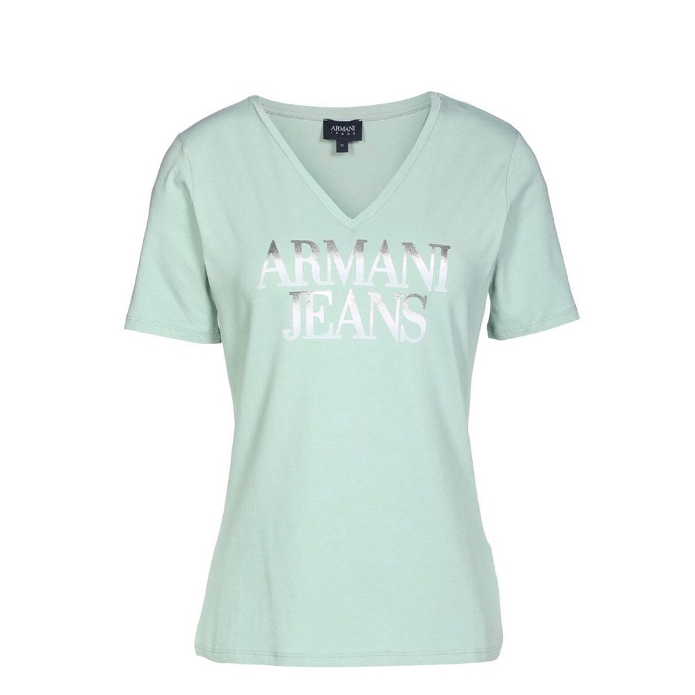 Arma ni. Jeans designer shirt, size S, mint, blue color